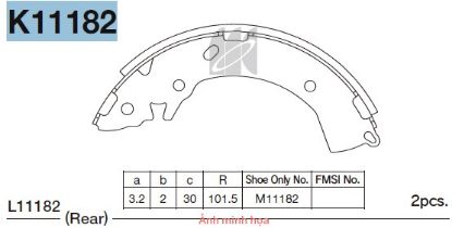 Ảnh của Mk Kashiyama K11182 - Bố thắng sau hyundai i10 13-,rio 11-,getz 06-, accent,elantra 10