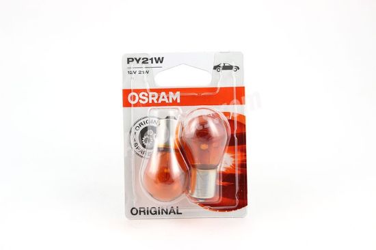 Ảnh của Osram 750702B - Bóng đèn 1 tim s25 py21w 12v 21w (màu vàng, chân xéo) (vỉ 2 cái)